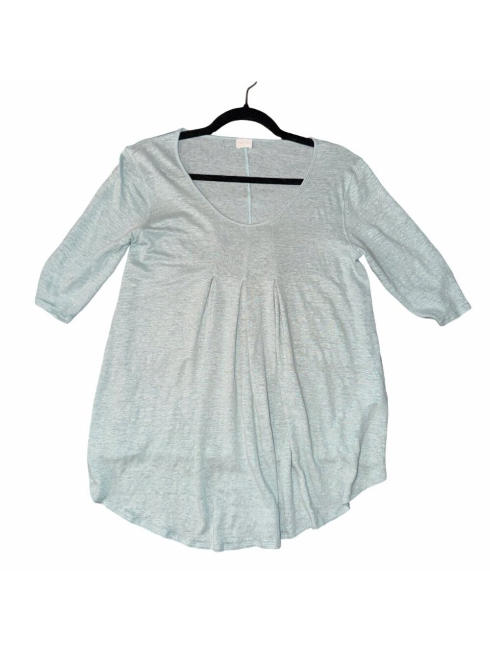 Poetry Linen Lightweight Sweater US 8 UK12 Green Lagenlook Pullover Lightweight